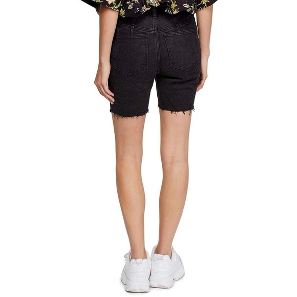 We The Free Shorts Avery Bermuda Cutoff Denim Black Size 26 - Picture 2 of 9